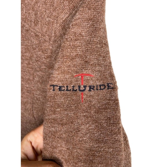 Ibex Reese Tunic Zip Sweater Pockets Merino Wool Brown Embroidered Size XS - Picture 5 of 13